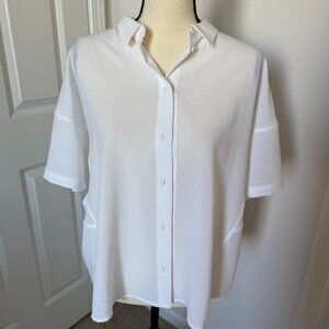 Lululemon White Flowy Button Down Shirt